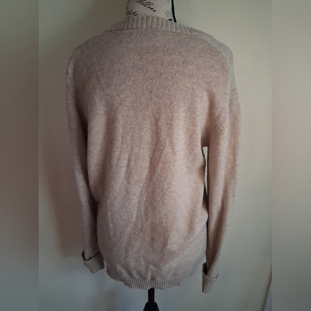 Selected Homme- 100% Lambs Wool Men's Crewneck Sweater in Beige Size Large - Picture 7 of 9